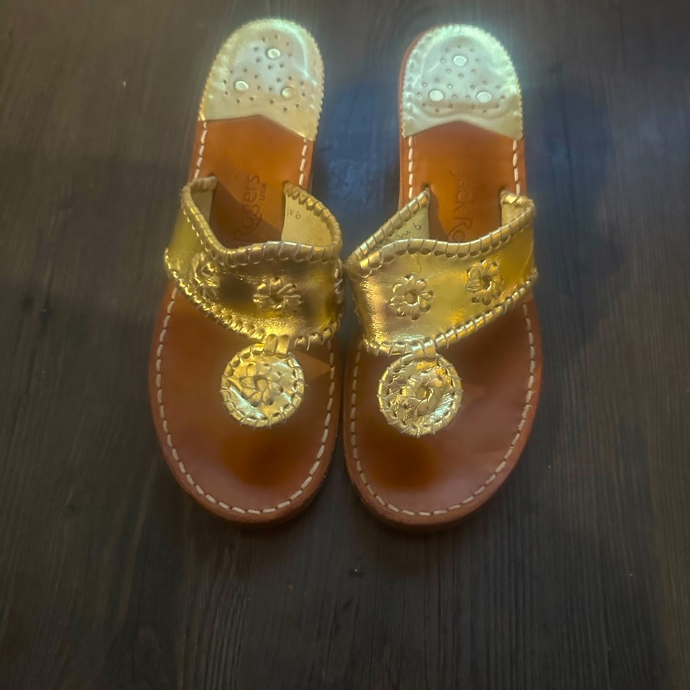 Jack Rogers Metallic Gold Sandals